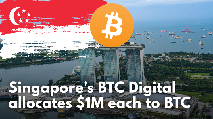 Singapore's BTC Digital allocates $1M each to BTC & ETH